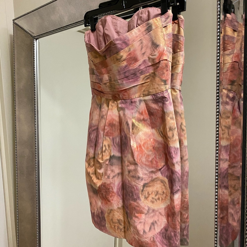 Anthropologie Sine Floral Strapless Dress - Picture 3 of 5